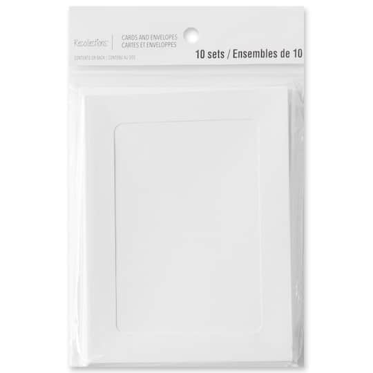 12 Packs: 10 ct. (120 total) 4.25" x 5.5" Frame Cards & Envelopes by Recollections